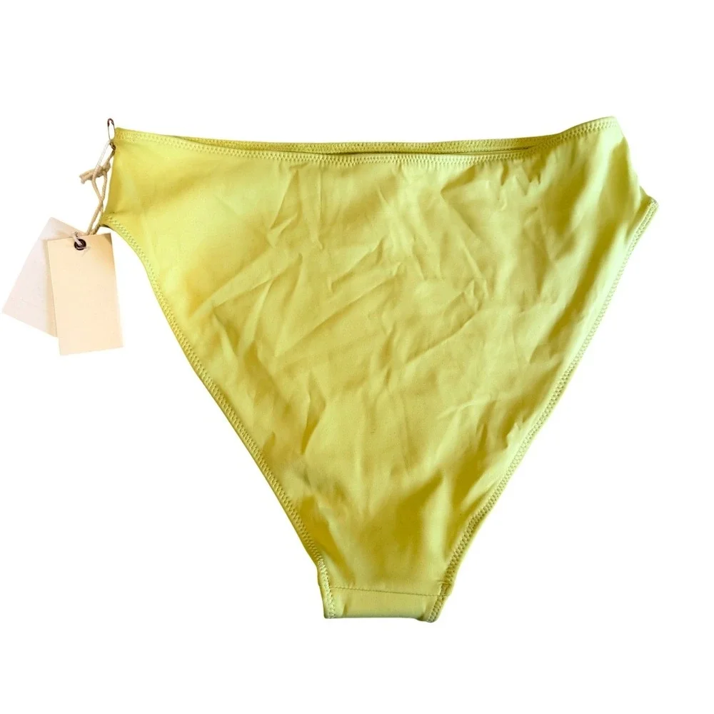 Good American Always Fits‎ Hi Cut Bikini Bottom Women's 4/XL Key Lime Swimwear